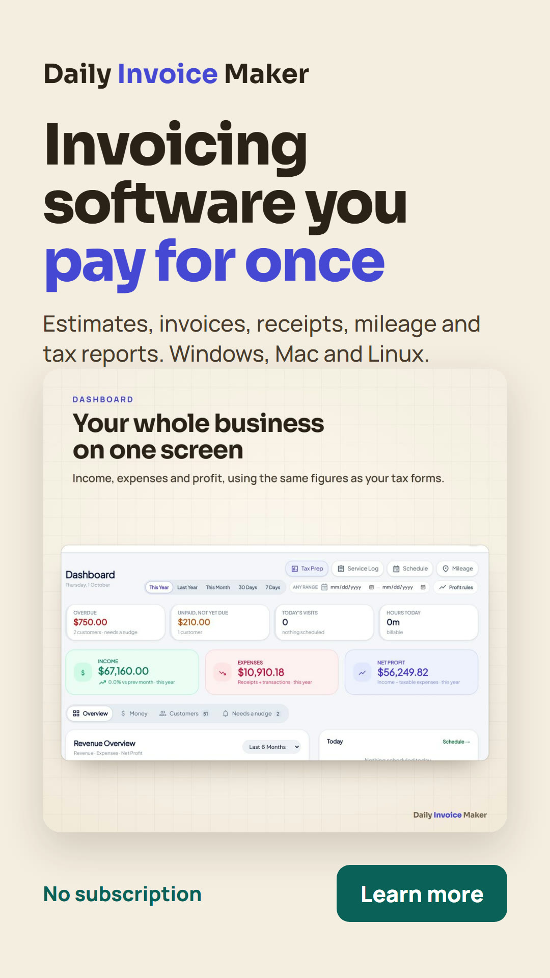 Pay once