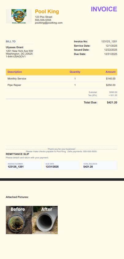 Invoice — Playful template